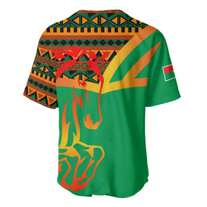 Burkina Faso Heritage Baseball Jersey Tribal Spears and National Emblem - African Pride