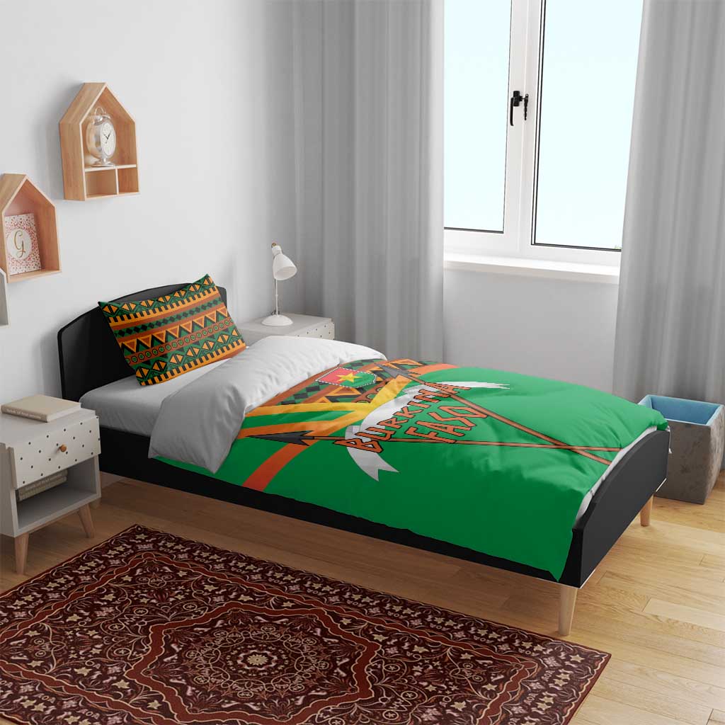 Burkina Faso Heritage Bedding Set Tribal Spears and National Emblem - African Pride