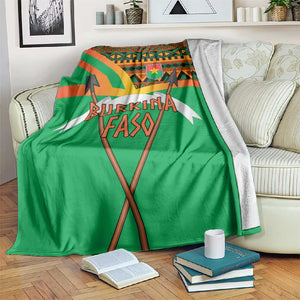 Burkina Faso Heritage Blanket Tribal Spears and National Emblem - African Pride
