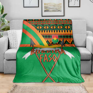 Burkina Faso Heritage Blanket Tribal Spears and National Emblem - African Pride