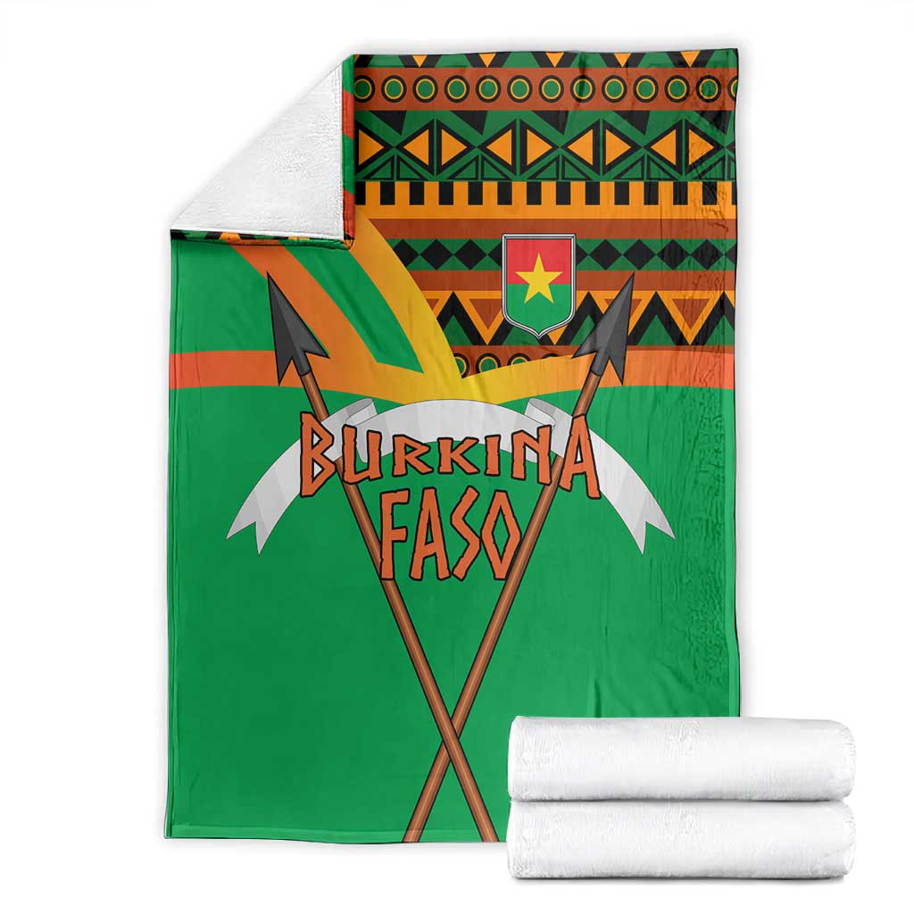 Burkina Faso Heritage Blanket Tribal Spears and National Emblem - African Pride
