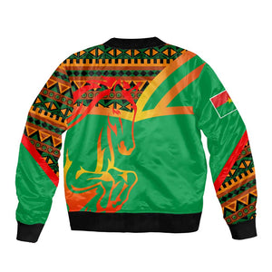 Burkina Faso Heritage Bomber Jacket Tribal Spears and National Emblem - African Pride