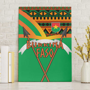 Burkina Faso Heritage Canvas Wall Art Tribal Spears and National Emblem - African Pride