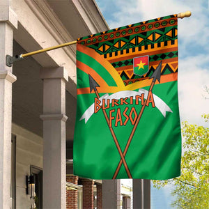 Burkina Faso Heritage Garden Flag Tribal Spears and National Emblem - African Pride