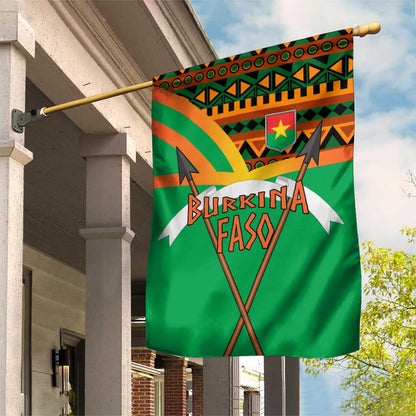 Burkina Faso Heritage Garden Flag Tribal Spears and National Emblem - African Pride