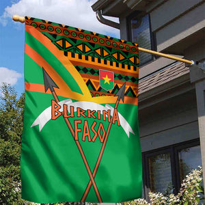 Burkina Faso Heritage Garden Flag Tribal Spears and National Emblem - African Pride