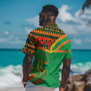 Burkina Faso Heritage Hawaiian Shirt Tribal Spears and National Emblem - African Pride