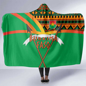 Burkina Faso Heritage Hooded Blanket Tribal Spears and National Emblem - African Pride