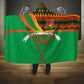 Burkina Faso Heritage Hooded Blanket Tribal Spears and National Emblem - African Pride