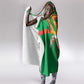 Burkina Faso Heritage Hooded Blanket Tribal Spears and National Emblem - African Pride