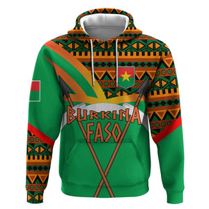 Burkina Faso Heritage Hoodie Tribal Spears and National Emblem - African Pride