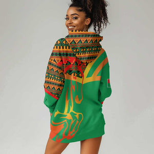 Burkina Faso Heritage Hoodie Dress Tribal Spears and National Emblem - African Pride