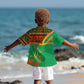 Burkina Faso Heritage Kid Hawaiian Shirt Tribal Spears and National Emblem - African Pride