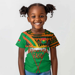 Burkina Faso Heritage Kid T shirt Tribal Spears and National Emblem - African Pride