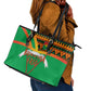 Burkina Faso Heritage Leather Tote Bag Tribal Spears and National Emblem - African Pride