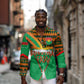 Burkina Faso Heritage Long Sleeve Button Shirt Tribal Spears and National Emblem - African Pride