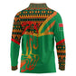 Burkina Faso Heritage Long Sleeve Polo Shirt Tribal Spears and National Emblem - African Pride