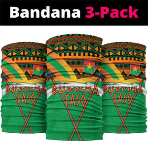 Burkina Faso Heritage Neck Gaiter Tribal Spears and National Emblem - African Pride