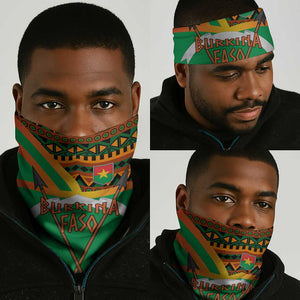 Burkina Faso Heritage Neck Gaiter Tribal Spears and National Emblem - African Pride