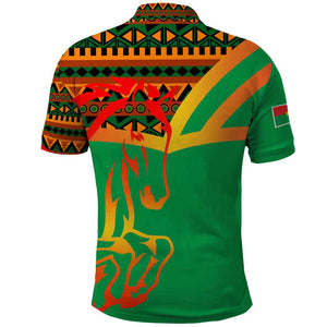 Burkina Faso Heritage Polo Shirt Tribal Spears and National Emblem - African Pride