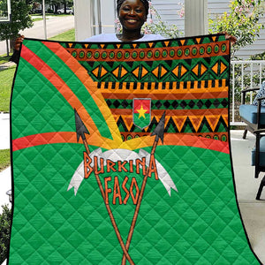 Burkina Faso Heritage Quilt Tribal Spears and National Emblem - African Pride