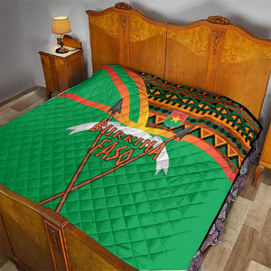 Burkina Faso Heritage Quilt Tribal Spears and National Emblem - African Pride