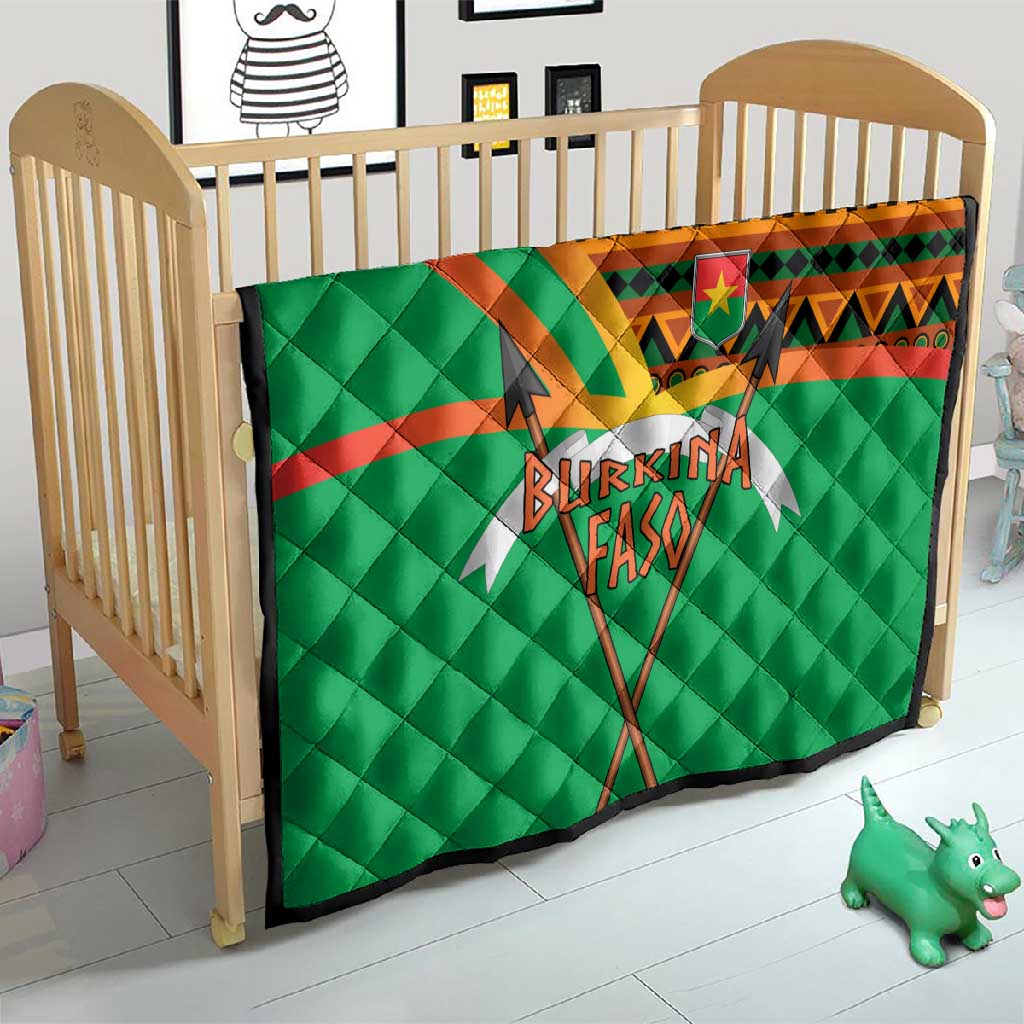Burkina Faso Heritage Quilt Tribal Spears and National Emblem - African Pride