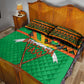 Burkina Faso Heritage Quilt Bed Set Tribal Spears and National Emblem - African Pride