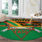 Burkina Faso Heritage Round Carpet Tribal Spears and National Emblem - African Pride