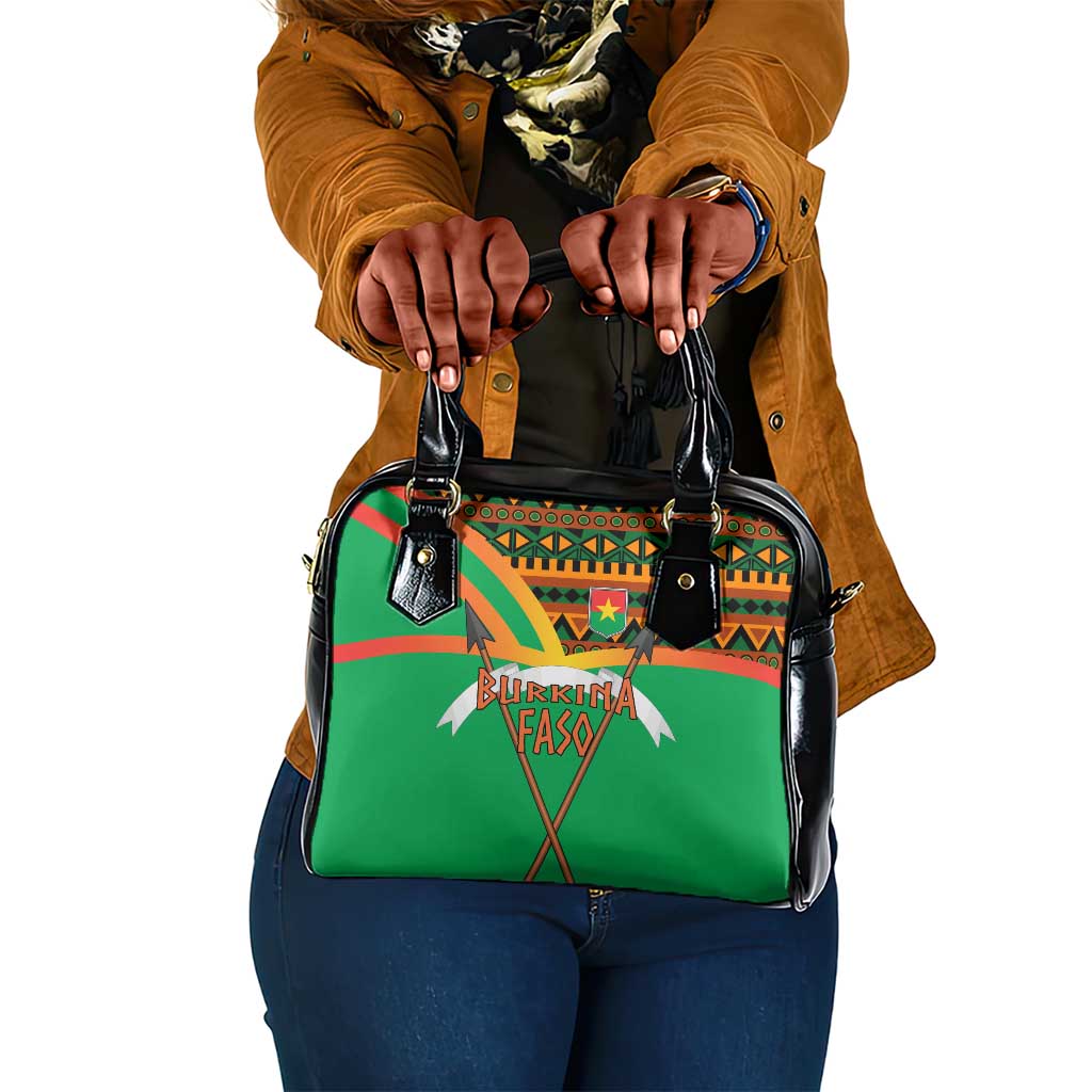 Burkina Faso Heritage Shoulder Handbag Tribal Spears and National Emblem - African Pride