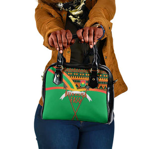 Burkina Faso Heritage Shoulder Handbag Tribal Spears and National Emblem - African Pride