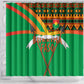 Burkina Faso Heritage Shower Curtain Tribal Spears and National Emblem - African Pride