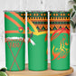Burkina Faso Heritage Skinny Tumbler Tribal Spears and National Emblem - African Pride
