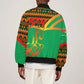 Burkina Faso Heritage Sleeve Zip Bomber Jacket Tribal Spears and National Emblem - African Pride