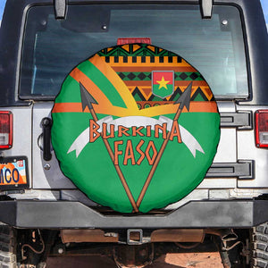 Burkina Faso Heritage Spare Tire Cover Tribal Spears and National Emblem - African Pride