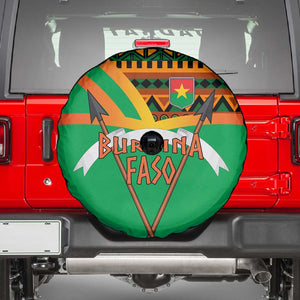 Burkina Faso Heritage Spare Tire Cover Tribal Spears and National Emblem - African Pride