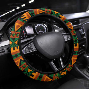 Burkina Faso Heritage Steering Wheel Cover Tribal Spears and National Emblem - African Pride