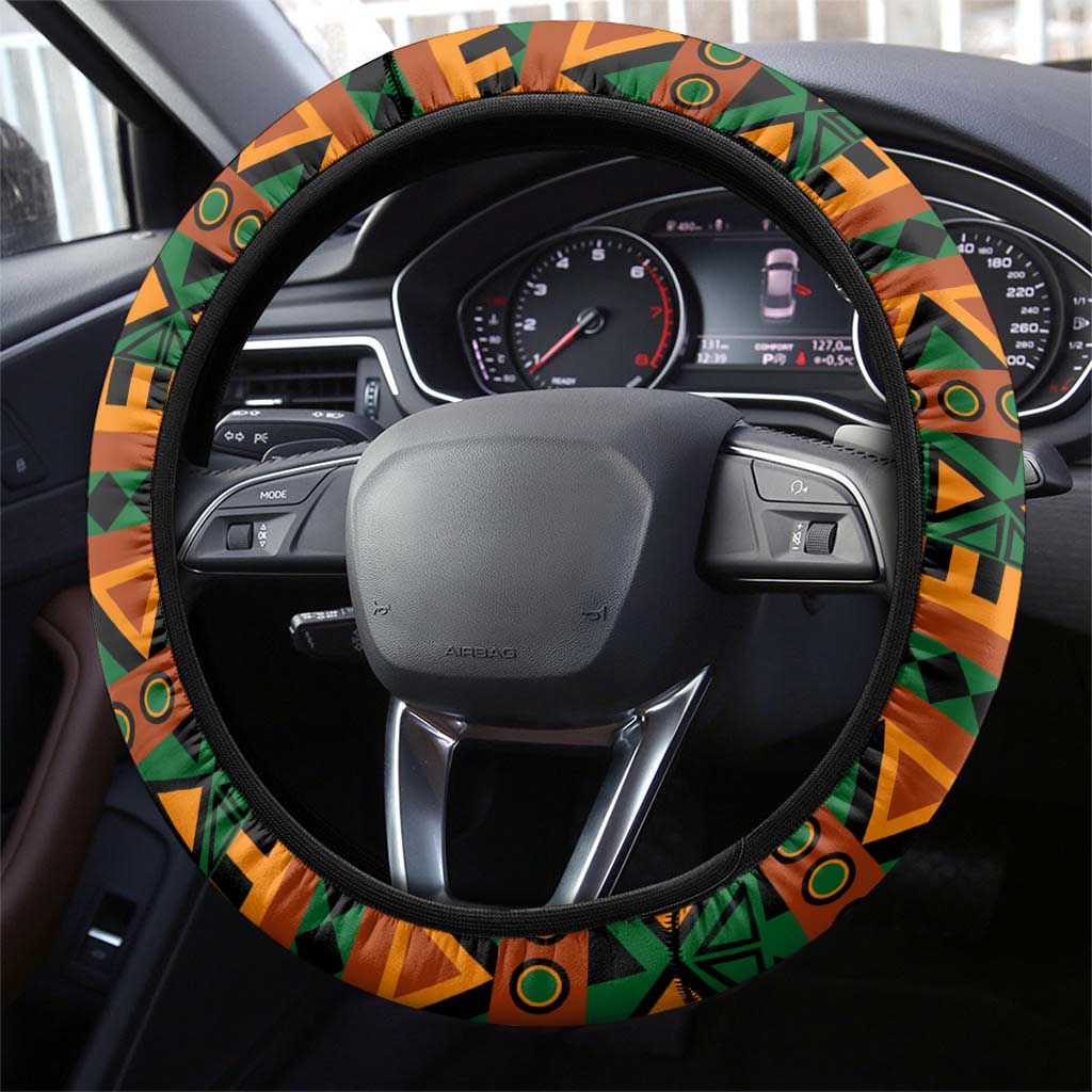 Burkina Faso Heritage Steering Wheel Cover Tribal Spears and National Emblem - African Pride