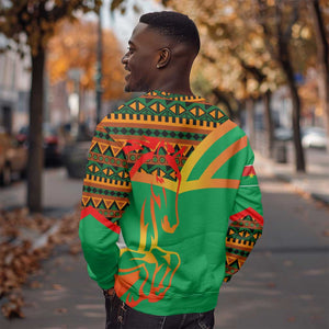 Burkina Faso Heritage Sweatshirt Tribal Spears and National Emblem - African Pride