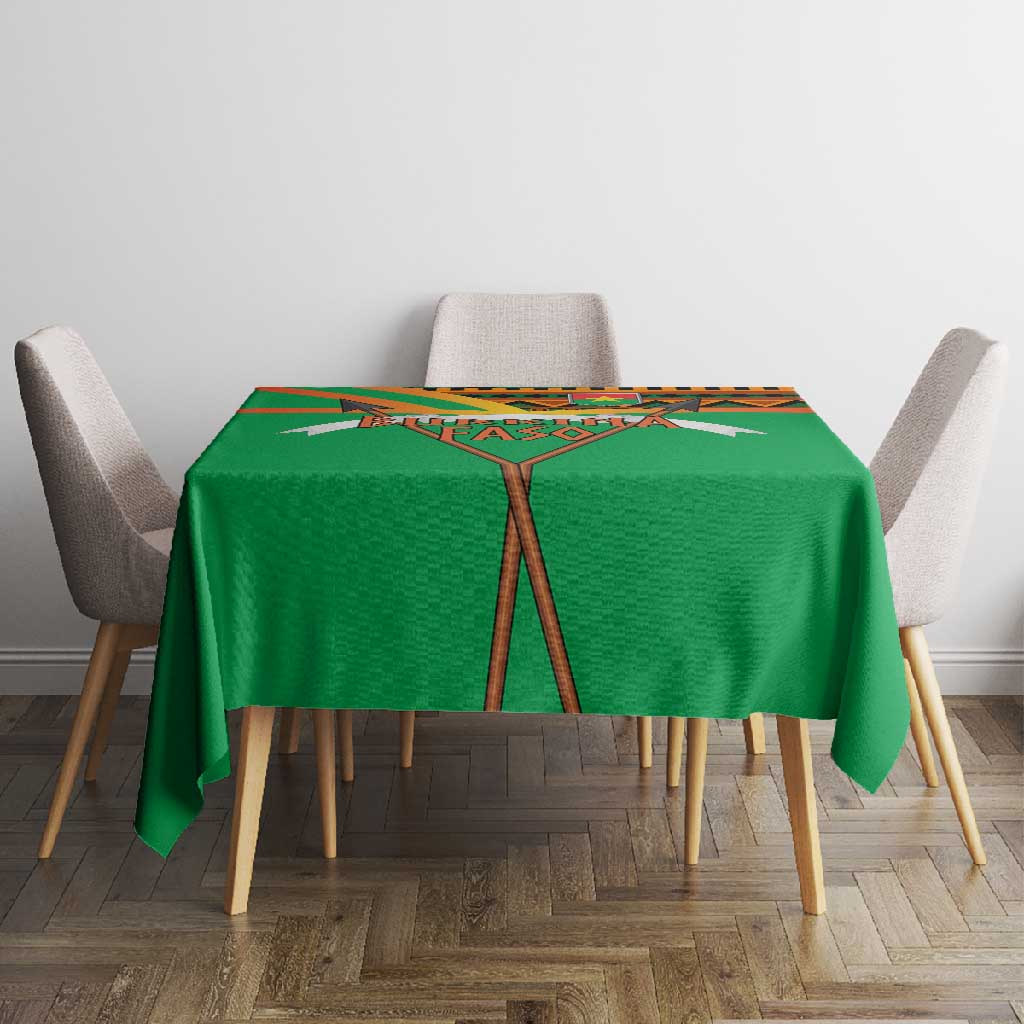 Burkina Faso Heritage Tablecloth Tribal Spears and National Emblem - African Pride