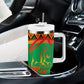 Burkina Faso Heritage Tumbler With Handle Tribal Spears and National Emblem - African Pride