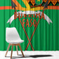 Burkina Faso Heritage Window Curtain Tribal Spears and National Emblem - African Pride