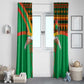 Burkina Faso Heritage Window Curtain Tribal Spears and National Emblem - African Pride