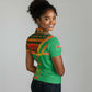Burkina Faso Heritage Women Polo Shirt Tribal Spears and National Emblem - African Pride