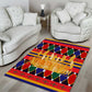 Burkina Faso Area Rug Kente Flag Red Green Blue Geometric - African Pride