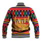 Burkina Faso Baseball Jacket Kente Flag Red Green Blue Geometric - African Pride