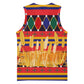 Burkina Faso Basketball Jersey Kente Flag Red Green Blue Geometric - African Pride