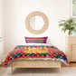 Burkina Faso Bedding Set Kente Flag Red Green Blue Geometric - African Pride