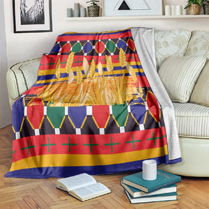 Burkina Faso Blanket Kente Flag Red Green Blue Geometric - African Pride
