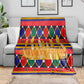 Burkina Faso Blanket Kente Flag Red Green Blue Geometric - African Pride